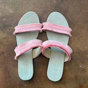 Lauren Conrad Pink Slip On Sandals